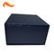 Glossy Dark Blue Leather paper gift box with hi density FOAM protecting