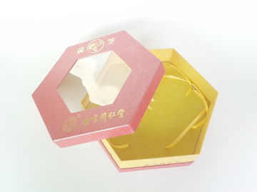 Hexagon Shape Personalized Rigid Gift Boxes, Luxury Food Packaging Box For Festival Gift