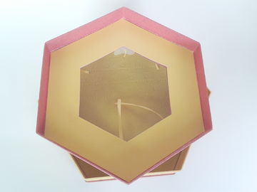 Hexagon Shape Personalized Rigid Gift Boxes, Luxury Food Packaging Box For Festival Gift