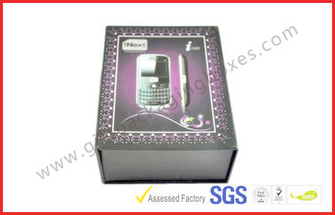 Purper Matt Paper Grey board Electronics Packaging , Customized Mobile Phone / GPS Packaging Boxes