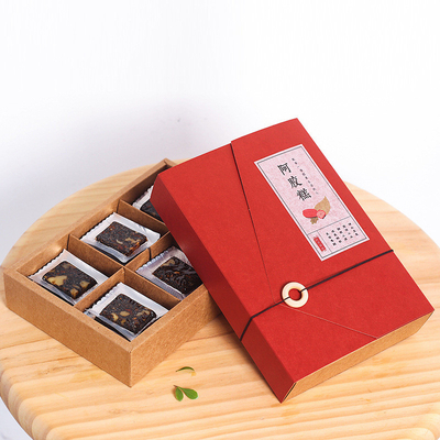 Rose Dry Fruit Tea Packaging Boxes Kraft Paper Box Recyclable Rigid