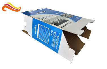 E- Flute Material Corrugated Paper Boxes Glossy Lamination Surface With Hanger