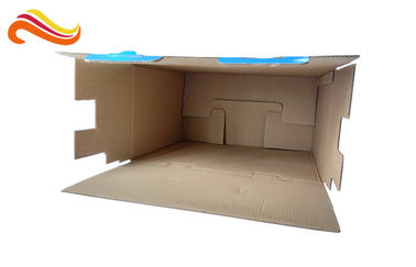 E- Flute Material Corrugated Paper Boxes Glossy Lamination Surface With Hanger